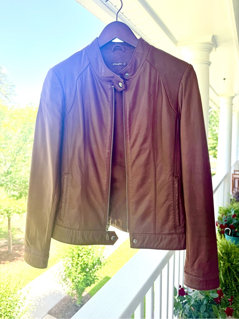 J. McLaughlin Women’s Leather Jacket - brown